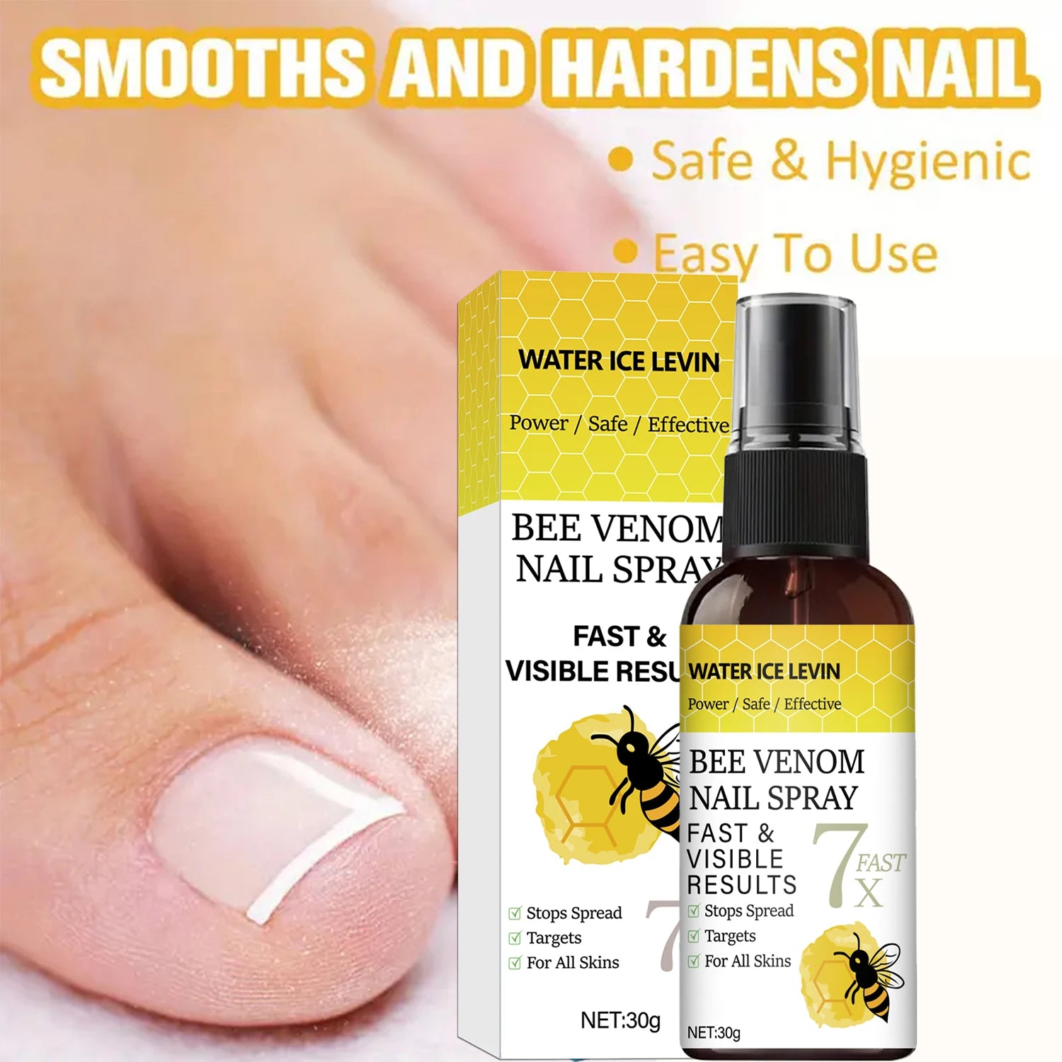 Bee Venom Nail Spray - Fast Visible Results, Stops Spread & Strengthens Nails with Hyaluronic Acid, Safe for All Skins Oasis Select