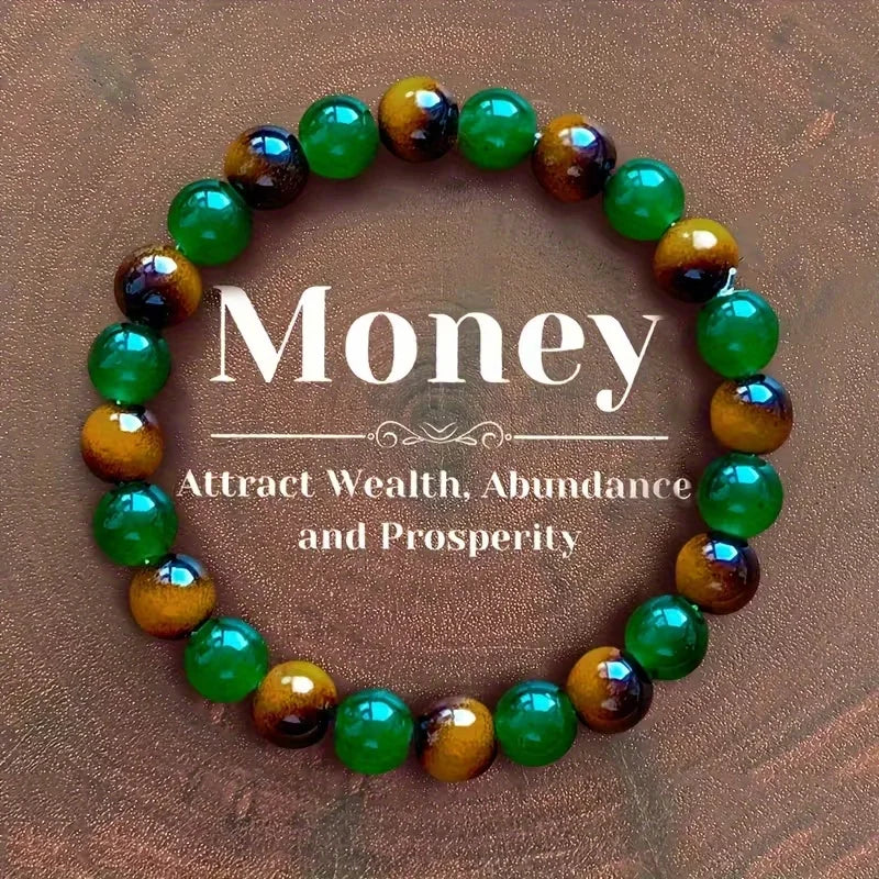 Green Crystal Bracelet Attracting Wealth Lucky Bracelet Suitable for Everyday Wear Perfect for Teacher'S Day Graduation Gifts Oasis Select