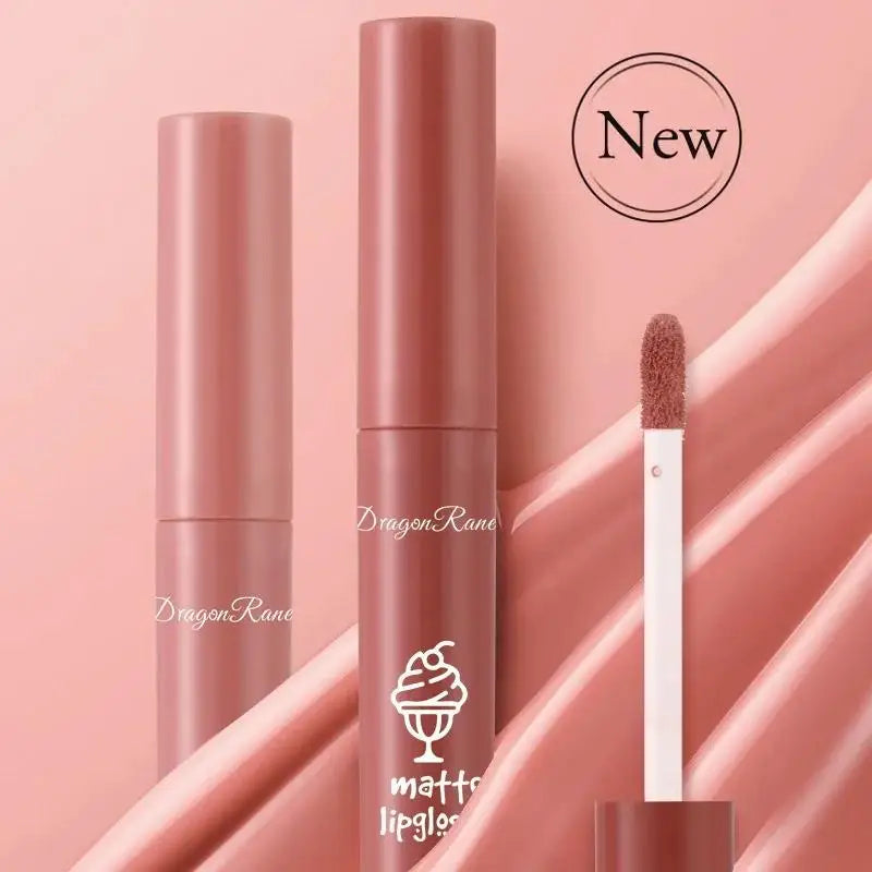 Dragon Ranee 6-Color Velvet Matte Lip Gloss Set – Long-Lasting