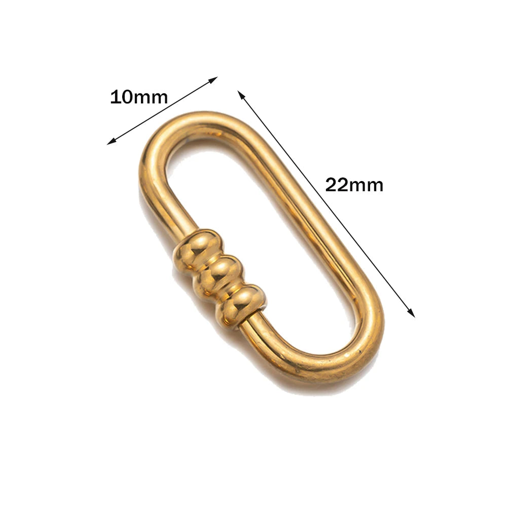 Lot Stainless Steel Fastener Carabiner Screw Clasps Connectors DIY