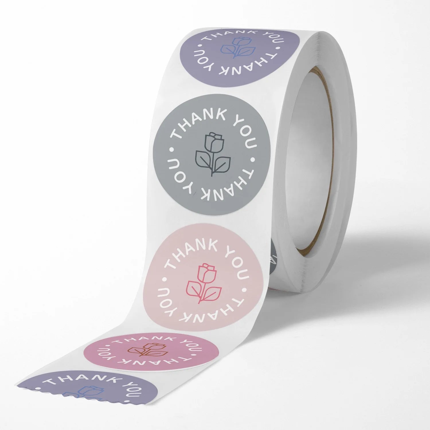 500pcs/roll Rose Sticker Thank You, Sticker Label Gift Gift Wrap Box Seal Sticker Oasis Select