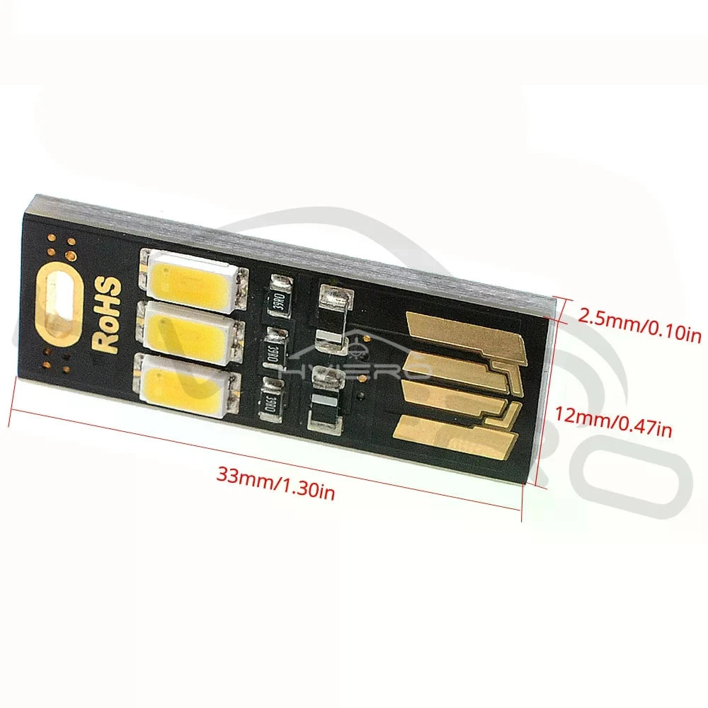 HVIERO Mini USB LED Night Light Touch Dimmer – Warm White