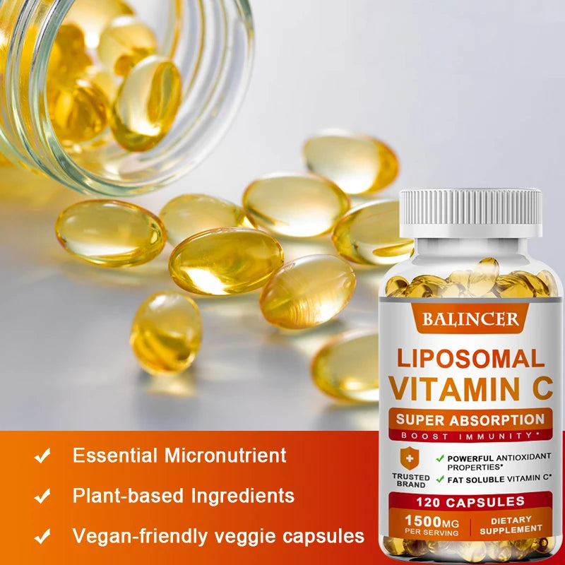 Balincer Liposomal Vitamin C 1500mg – Immune & Skin Support Vitamin C Supplement Oasis Select