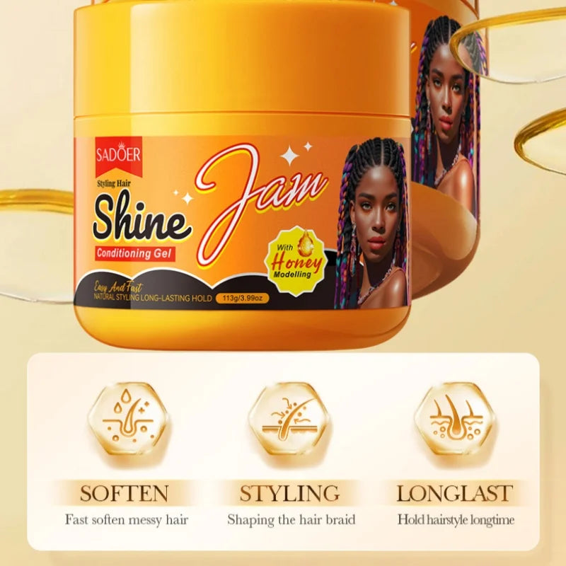 Beeswax & Honey Hair Styling Gel 113g – Non-Sticky Hold Hair Styling Gel Oasis Select