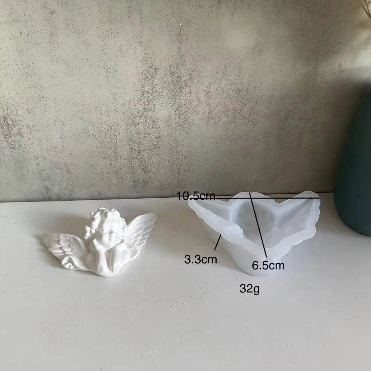 3D Angel Wings Silicone Mold – DIY Plaster, Resin & Cement Casting