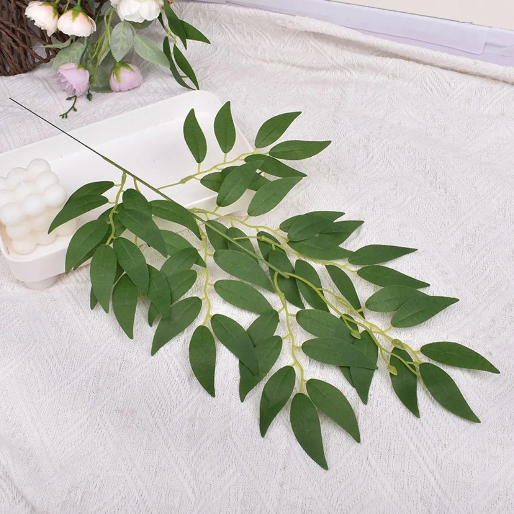 50cm Artificial Eucalyptus Branch | Faux Willow Leaf Wedding Stem