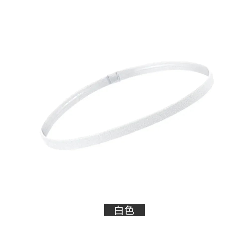 1/4Pcs Women Men Yoga Hair Bands Sports Fitness Headband Girls Sport Anti-slip Elastic Rubber Sweatband For Football Running Oasis Select 1pc-White