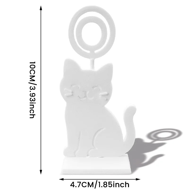 Cat Shape Table Number & Photo Holder – Home & Dining Decor