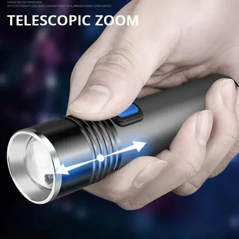 395nm UV Blacklight Flashlight | Zoomable USB Rechargeable