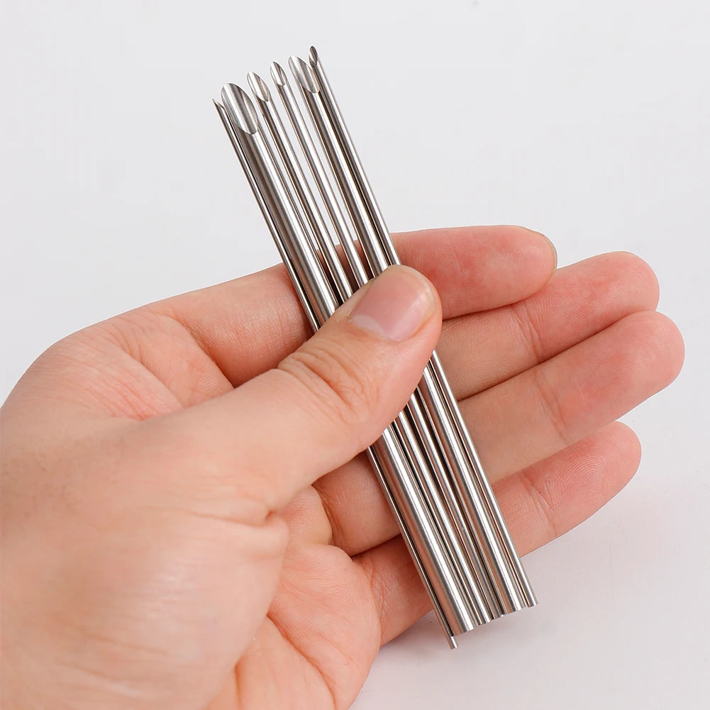 6Pcs Stainless Steel Hole Puncher Carving Sculpture Modeling Pottery Cutting And Punching Ceramic Polymer Clay Moldeling Tools Oasis Select