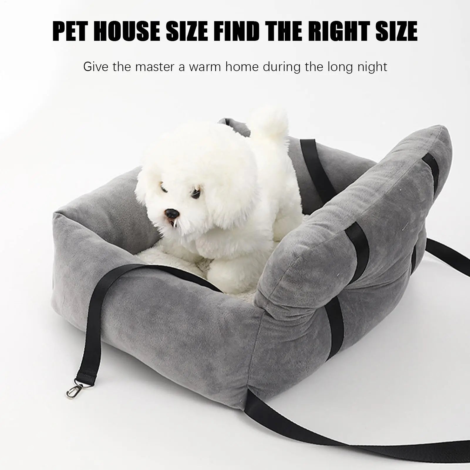 Dog Car Seat Pet Travel Booster Seat with Handle Dog Safety Car Seat Dog Car Bed Dual-Use for Car and Home Travel Carrier Bed Oasis Select