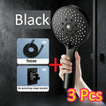 Shower Head Black Adjustable 5-Mode High Pressure Shower Head Bathroom Shower Kit with Large Water Outlet for Household Use Oasis Select Style A