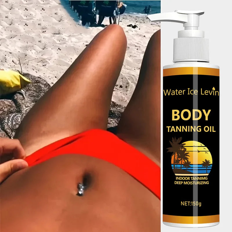 Body Tanning Oil with Coconut Oil – Deep Hydration & Sunless Tan Sunless Tanning Oil Oasis Select