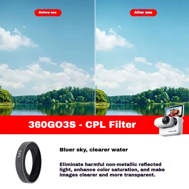 Insta360 GO 3S Filter Set – UV, CPL, ND8/16/32/64 Glass
