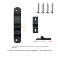 Aluminium Alloy Sliding Pull Door Lock Hardware Anti Theft Window Hook Lock Multifunctional Push-Pull Door lock buckle Window Oasis Select Black