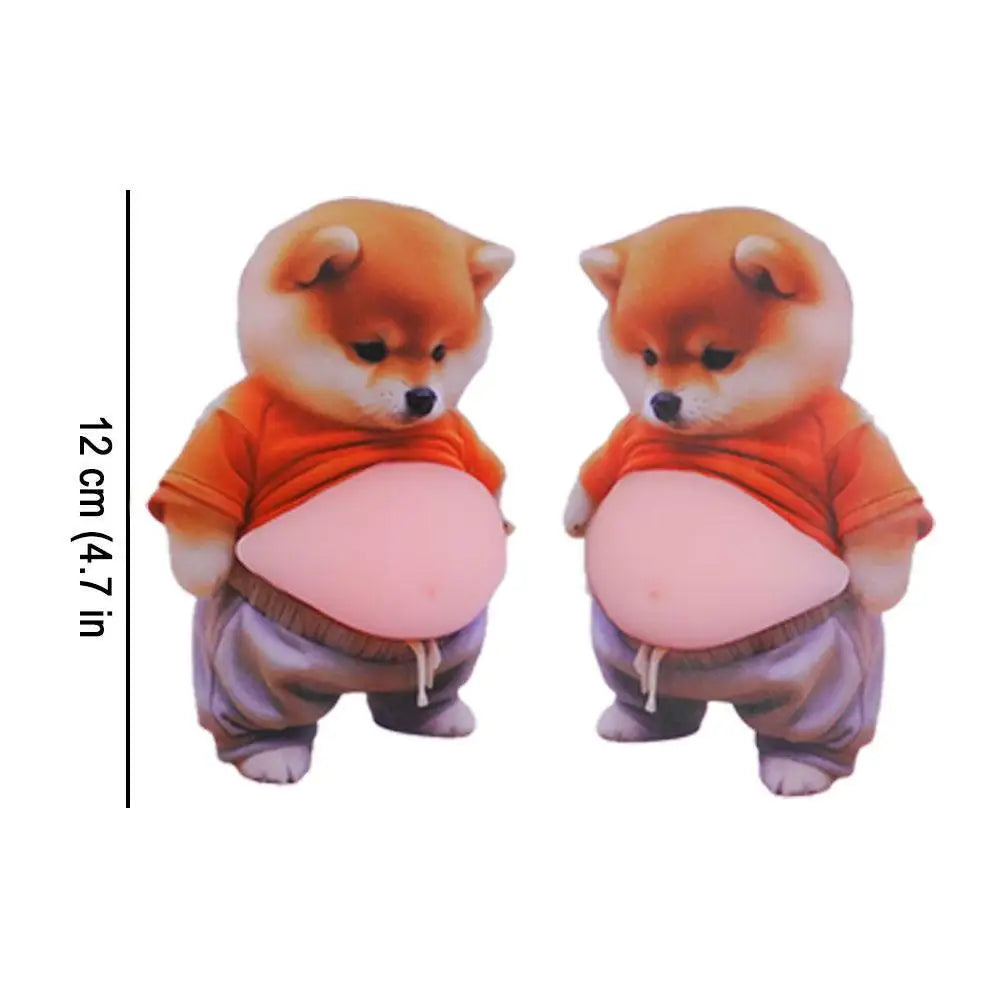 3D Shiba Inu Belly Squeeze Toy & Door Stopper – 2 Pack Novelty Squeeze Toy Oasis Select