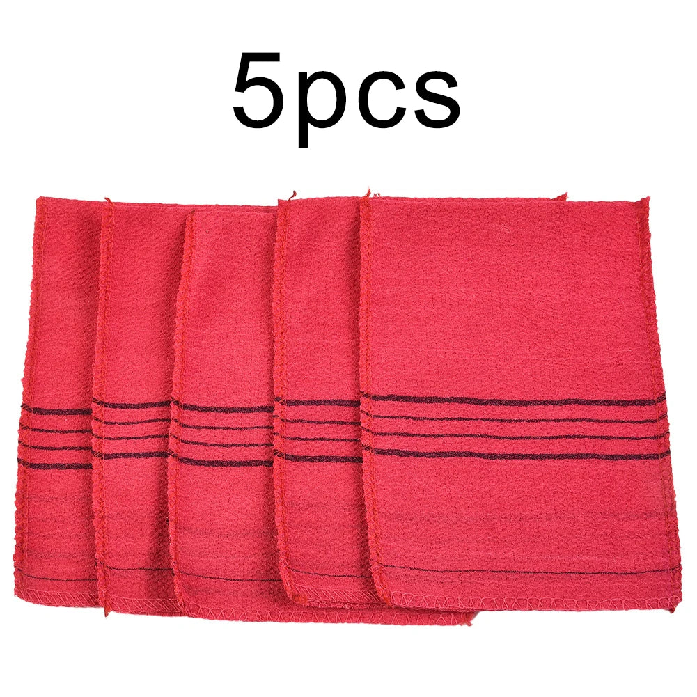 Korean Exfoliating Bath Washcloth Body Scrub Towel 5 Pack Exfoliating Washcloth Oasis Select
