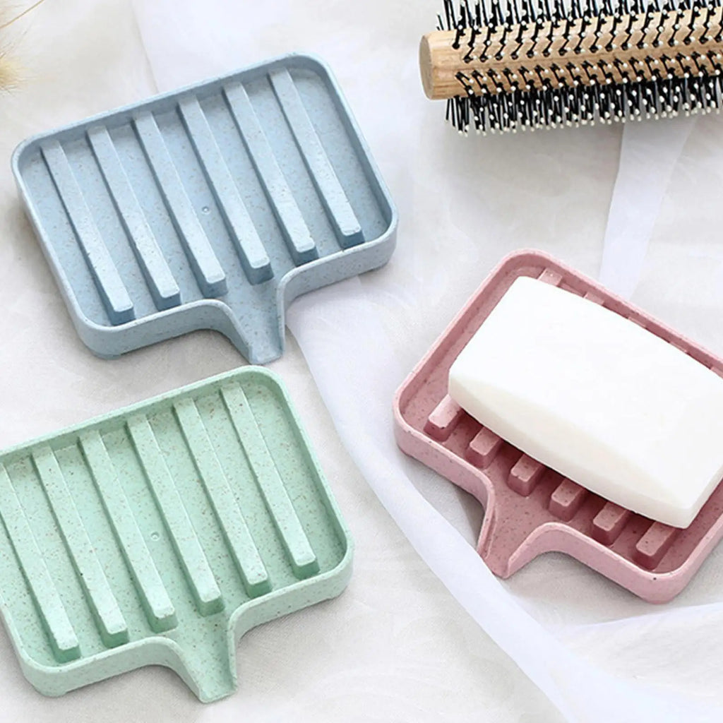 Soap Dish with Drain Soap Tray Shower Soap Storage Bathroom Accessories Multipurpose Household Soap Drain Rack for Bathroom Oasis Select