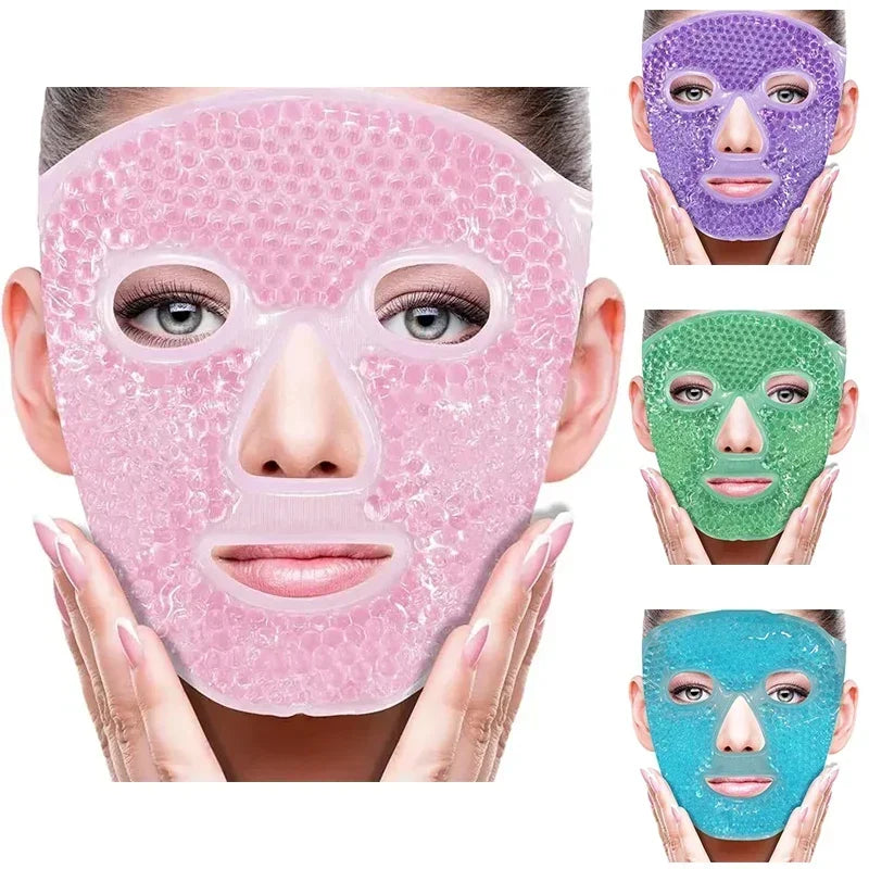 Gel Bead Hot & Cold Full Face Eye Mask – Spa Compress