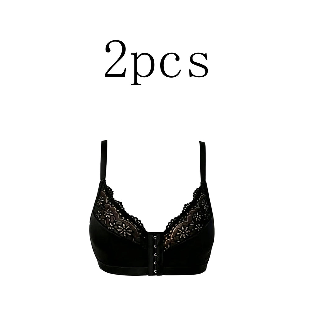 Lace Front Clasp Wire-Free Push-Up Bra | Everyday Comfort Lace Push-Up Bra Oasis Select 2pcs S