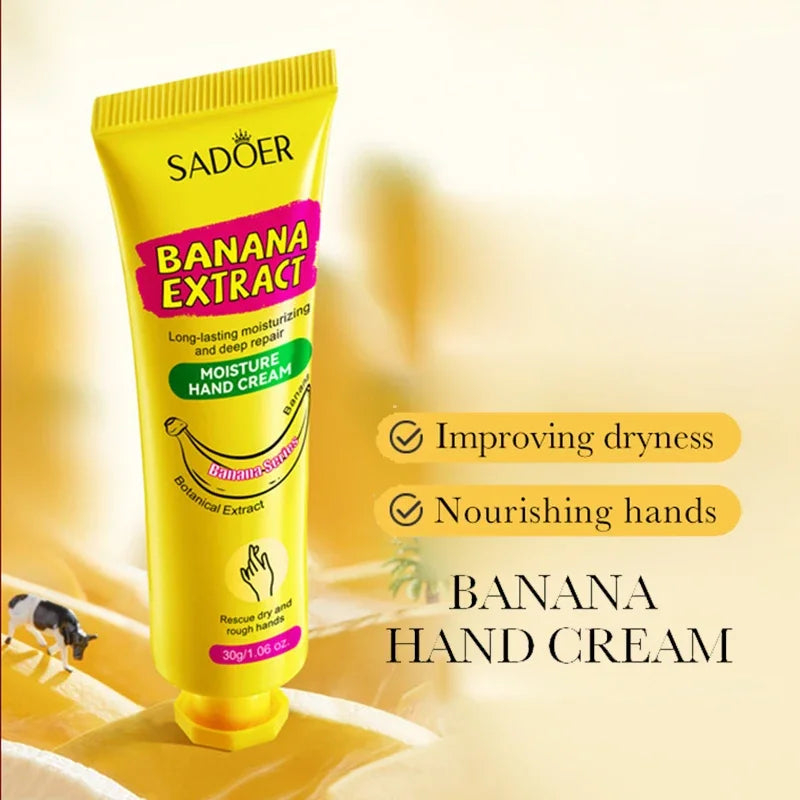Sadoer Banana Hand Cream – Moisturizing & Brightening Set Hand Cream Set Oasis Select