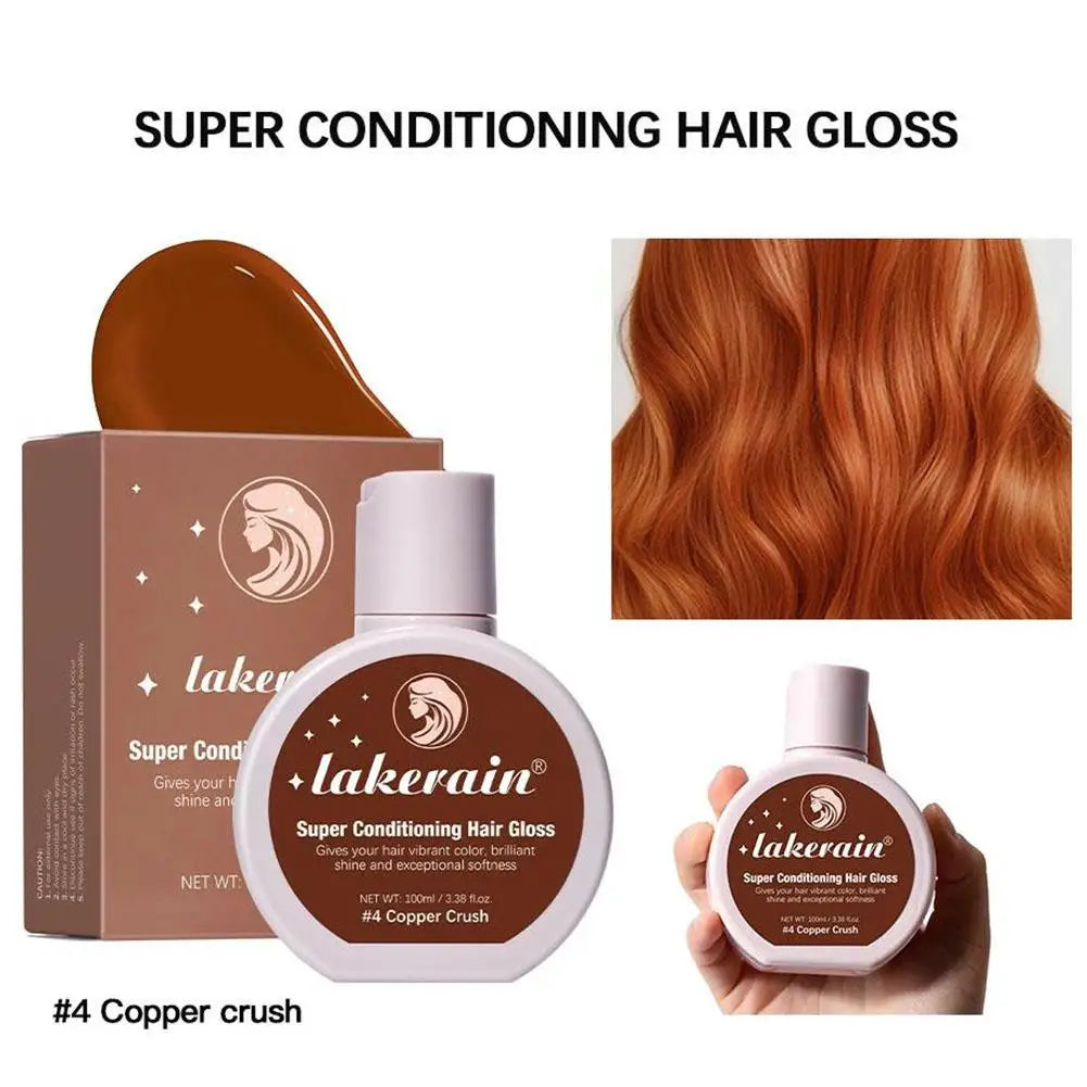 Hair Gloss Glaze Color Conditioner Gloss For Medium To Dark Brown Hair,Shine Moisturizing Hair Gloss Hair Mask For Natural Hair Oasis Select 04