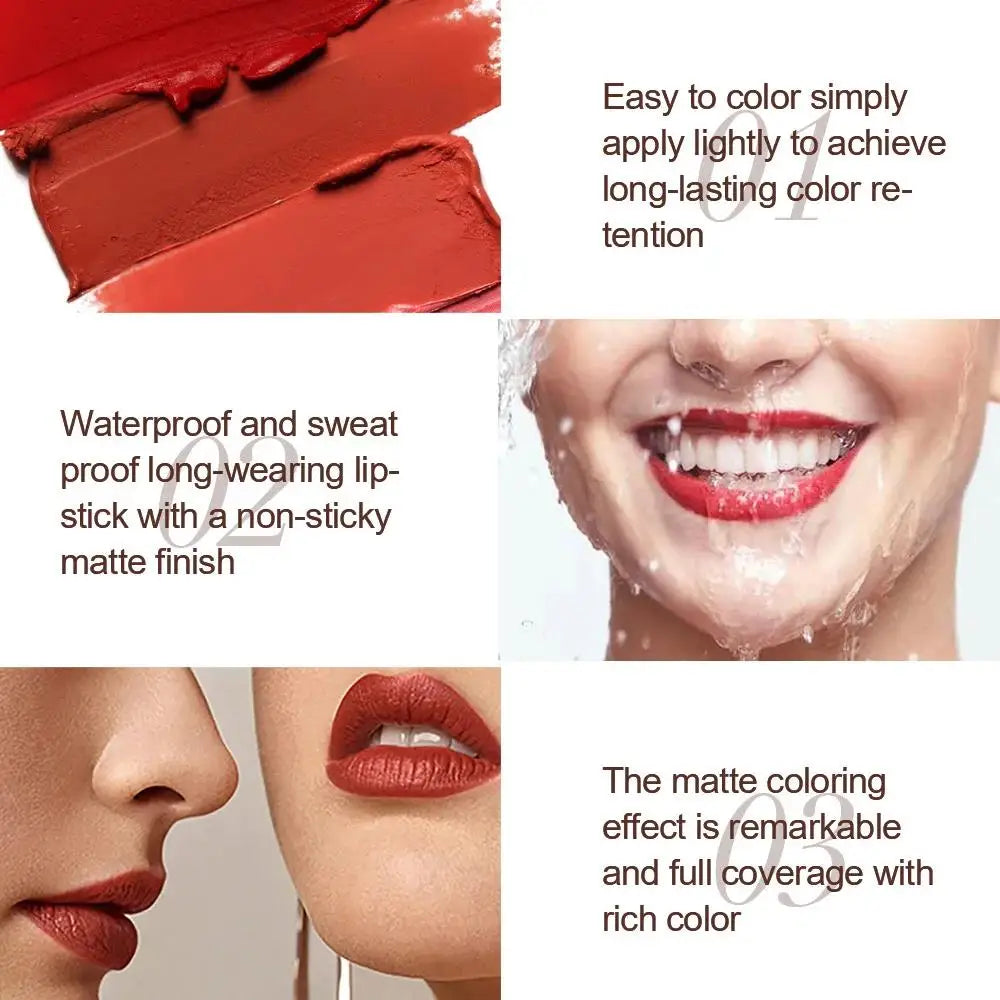 SAM SUGAR 6-Color Velvet Matte Lipstick Set – Long-Wear