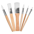 LIKE WISH 6 PCS Paint Brush Set, Artist Paint Brushes Wooden Paintbrushes For Acrylic Painting Painting Brushes Kit Oasis Select As Shown