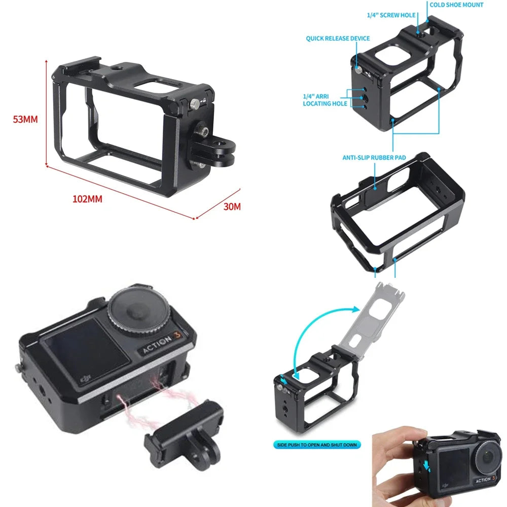 45M Waterproof Dive Case + Filters for DJI OSMO Action 3/4/5 Pro