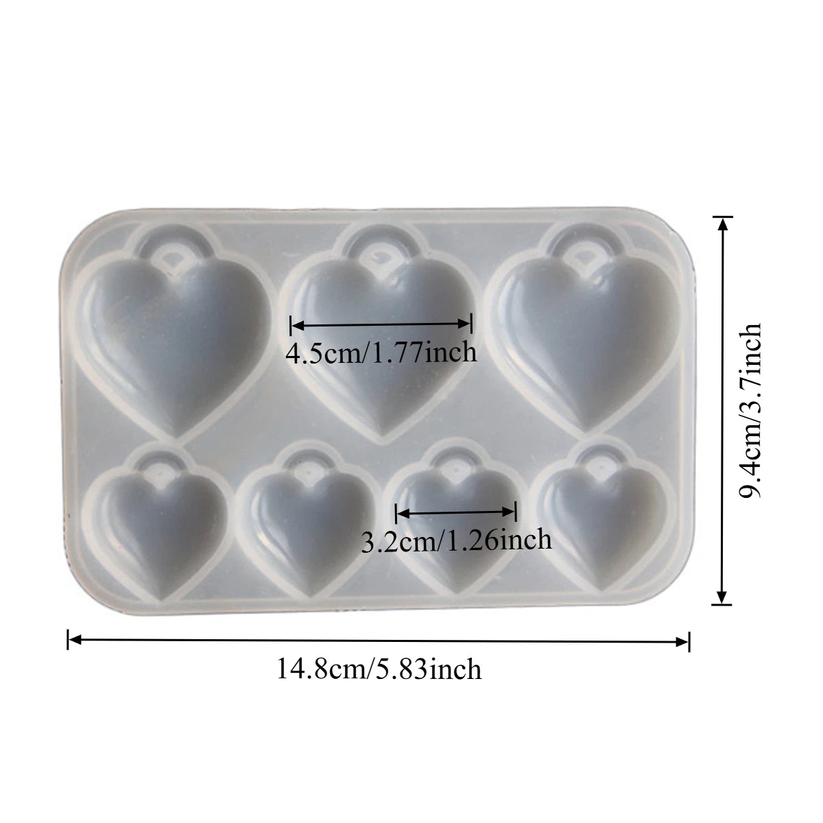 3D Heart Pendant Silicone Mold – Sturdy Easy-Release Resin Jewelry Craft Kit for DIY Charms, Valentine’s Day, New Year Oasis Select