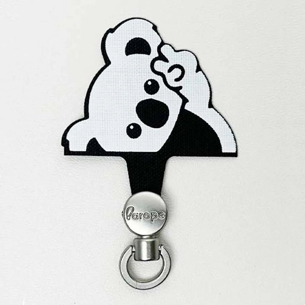Cartoon Panda Phone Tether Tab Safety Connecter 360 Rotatable Mobile Phone Gasket Detachable Metal Ring Cellphone Lanyard Patch Oasis Select Koala