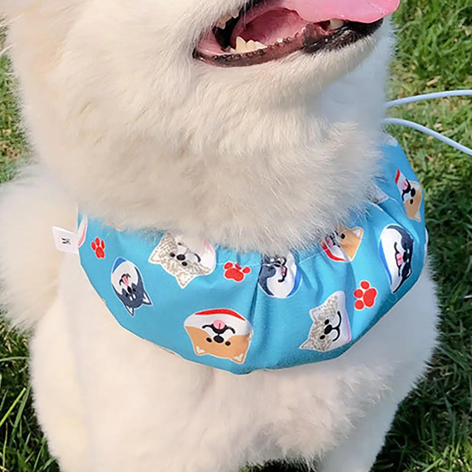 Pet Cooling Bandana Cooling Ice Scarf Breathable Towel Heatstroke Dogs Cats Ice Collar Cat Adjustable Collar Bib Pet Supplies Oasis Select