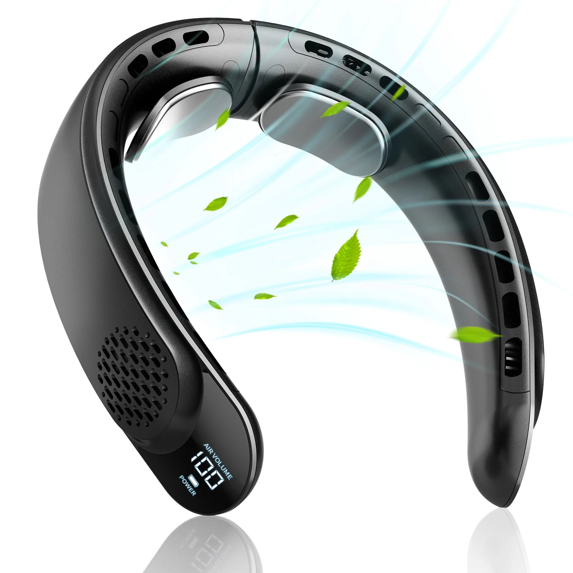 URGGU 4000mAh Portable Neck Fan – 3-Speed USB Rechargeable