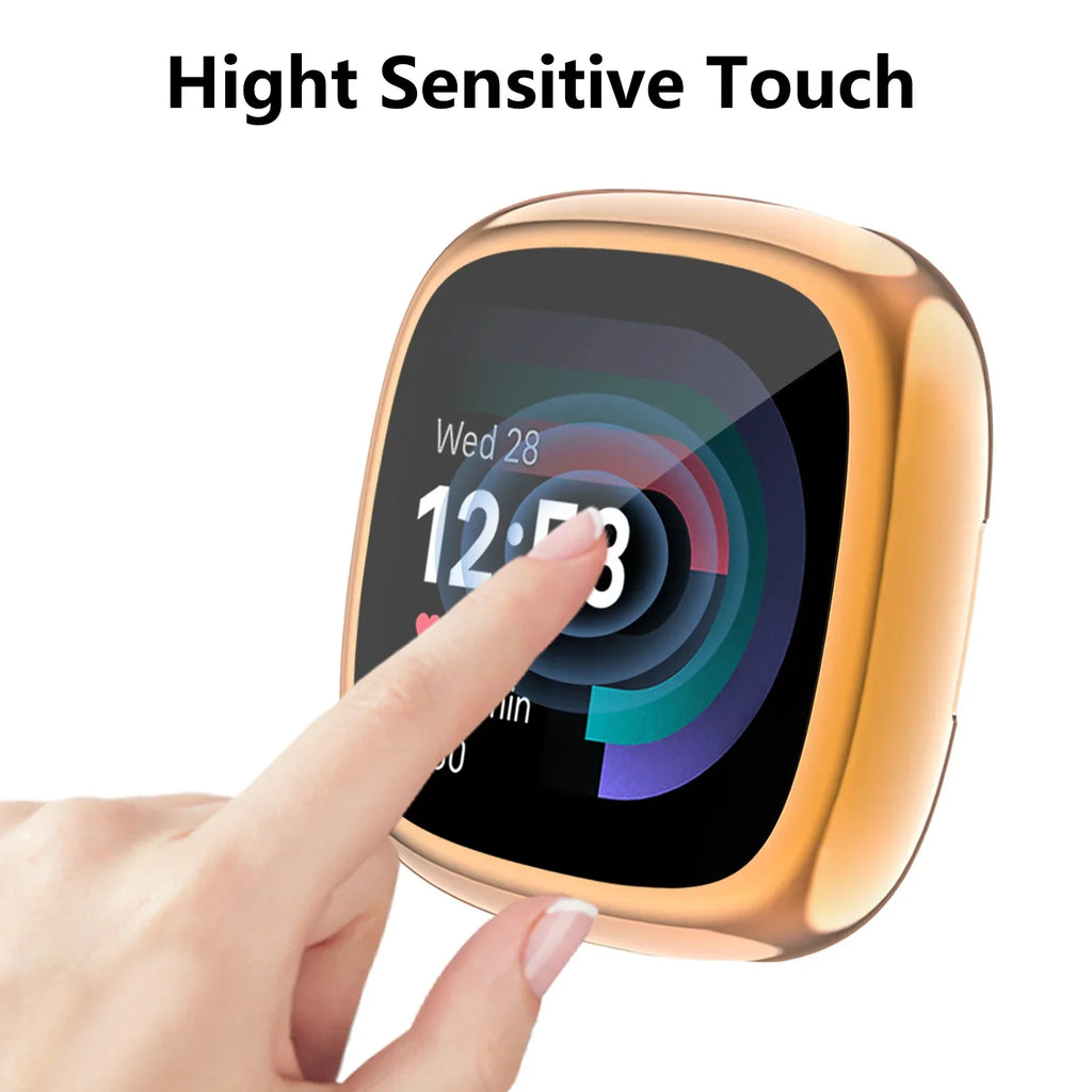 Fitbit Versa 3 Soft TPU Screen Protector Protective Case Cover Smartwatch Case Oasis Select
