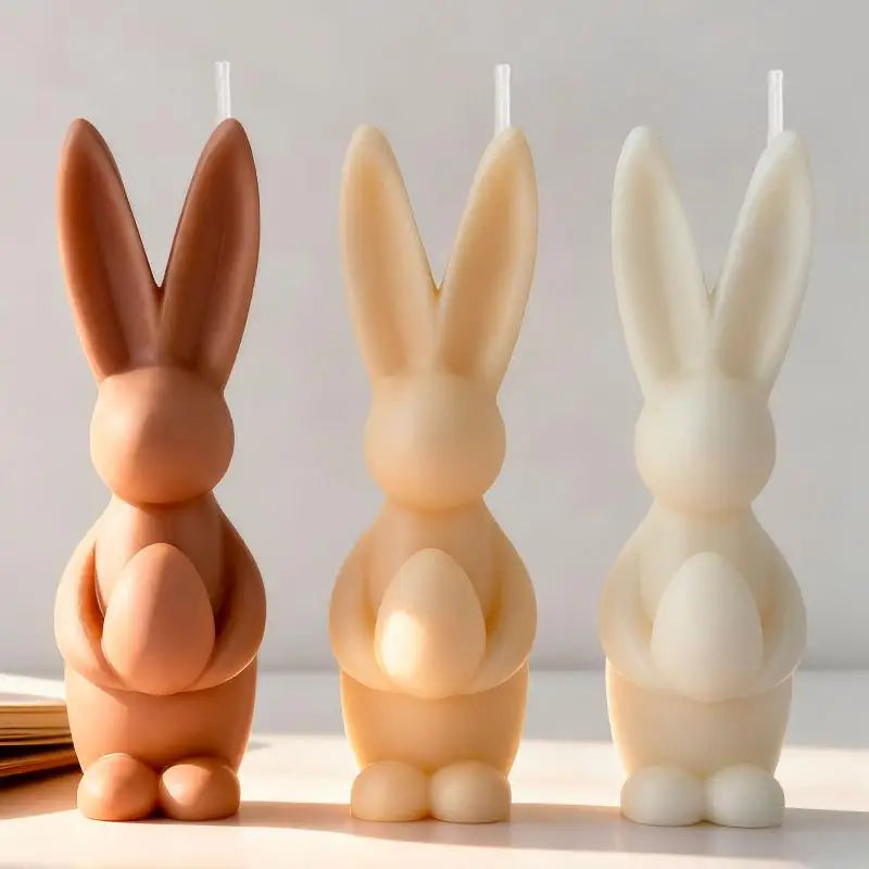 DIY Easter Bunny Egg Silicone Candle Mold for Handmade Aroma Gypsum Epoxy Resin Soap & Candle Making Supplies Oasis Select