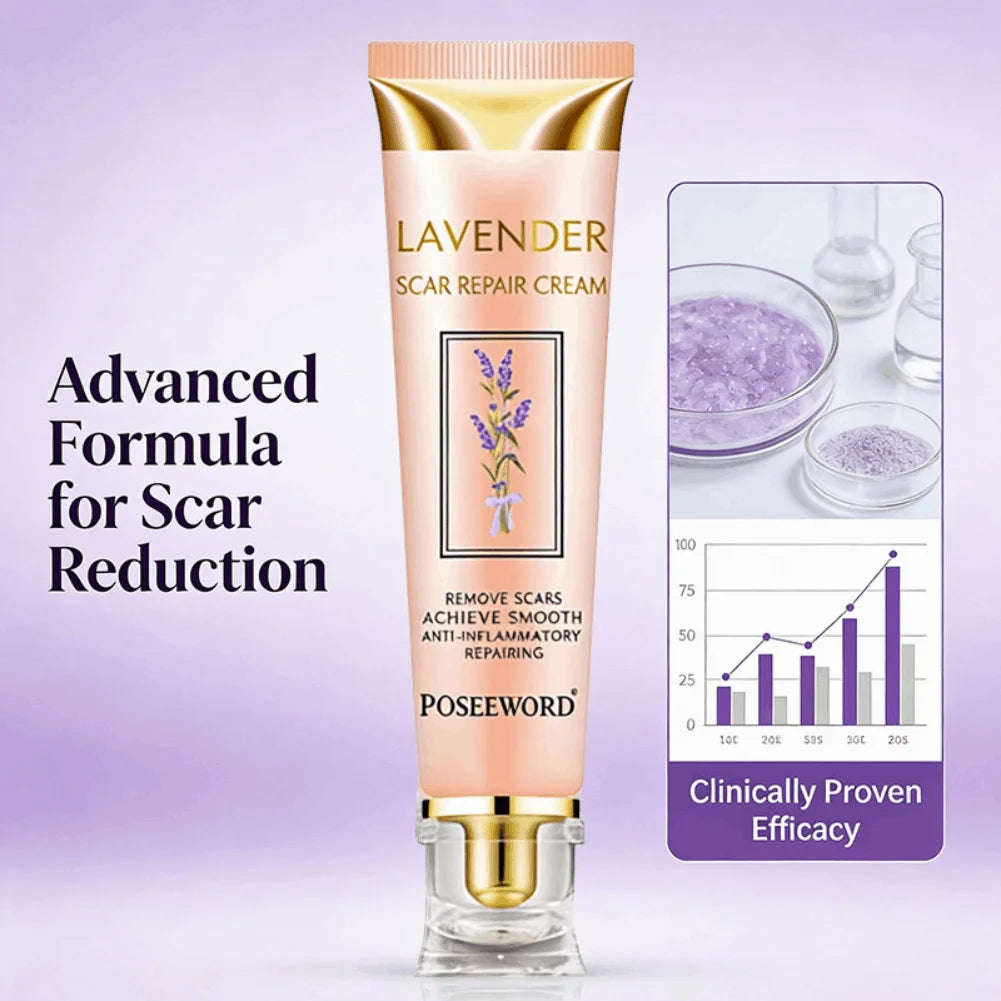 Yoxier Lavender Scar Repair Cream Softens Scar Tissue Removes Acne Marks Smoothes Rough Skin Multi Effect Body Lotion Oasis Select