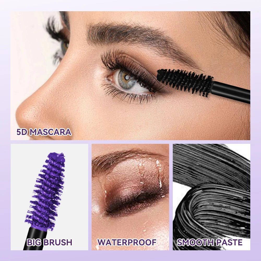 5D Waterproof Mascara – Volumizing, Lengthening & Curling Fiber Mascara Oasis Select