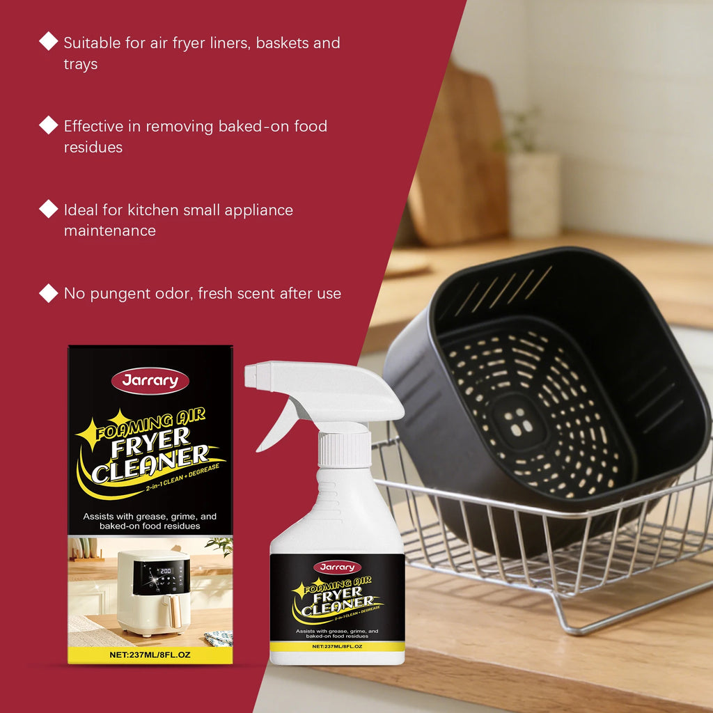 Air Fryer Cleaner 2-in-1 Clean Degrease Spray for Oven Microwave Remove Burnt Food Residue Tough Grime Kitchen Appliance Cleaner Oasis Select