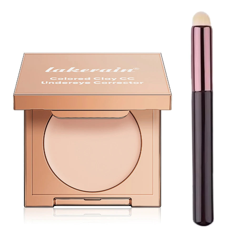 Eye Concealer Corrector With Brush Moisturizing Natural Foundation Long Lasting Waterproof Cover Dark Circles Under Eye Makeup Oasis Select 1Light-Medium Peach