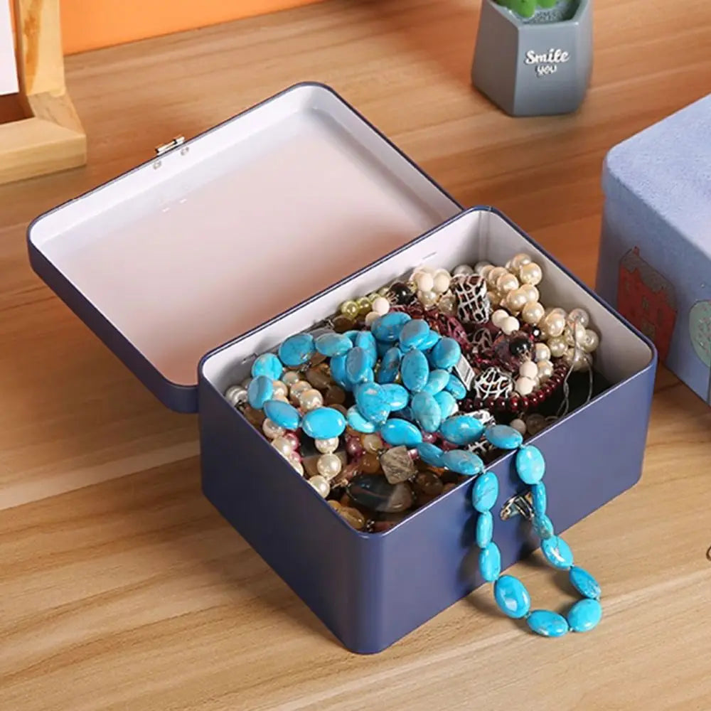 Large Size Storage Box Metal Material Private Storage Password Lock Box Password Lock Desktop Organizer Personal Items Oasis Select