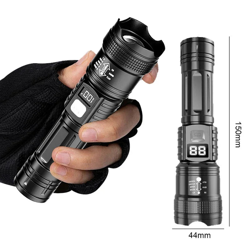 High Power LED Flashlight USB Rechargeable Torch | Camping