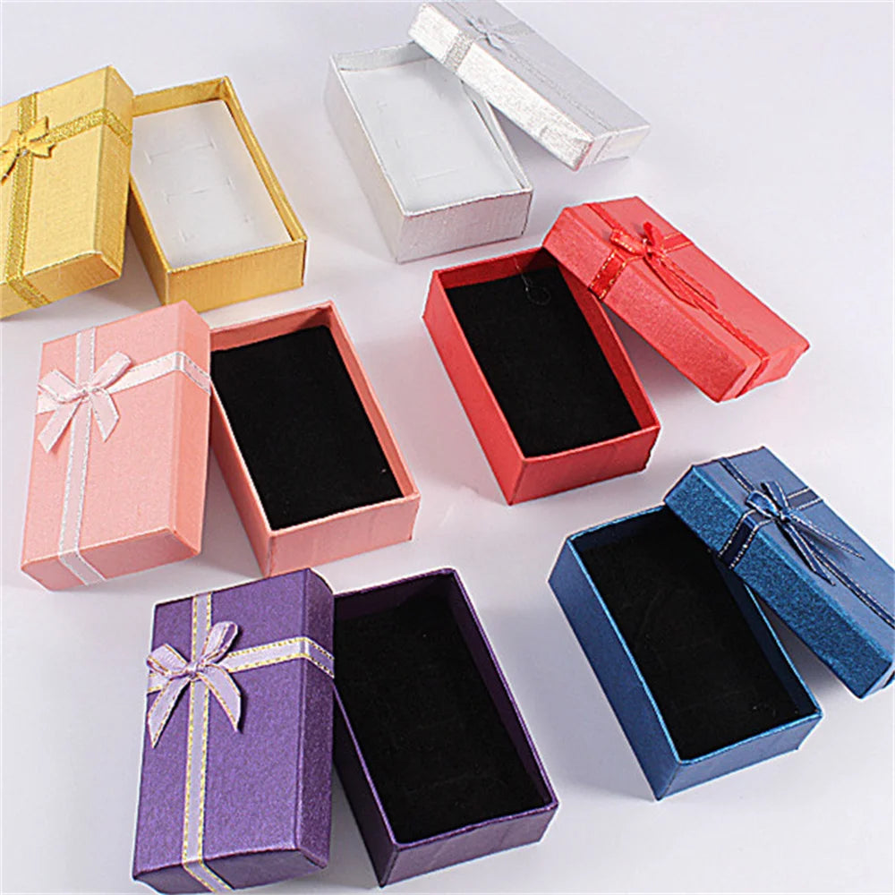 Jewelry Box For Engagement Ring Earrings Necklace Bracelet Bowknot Box Earrings Bracelets Boxes Shape Gift Packing Party Supply Oasis Select