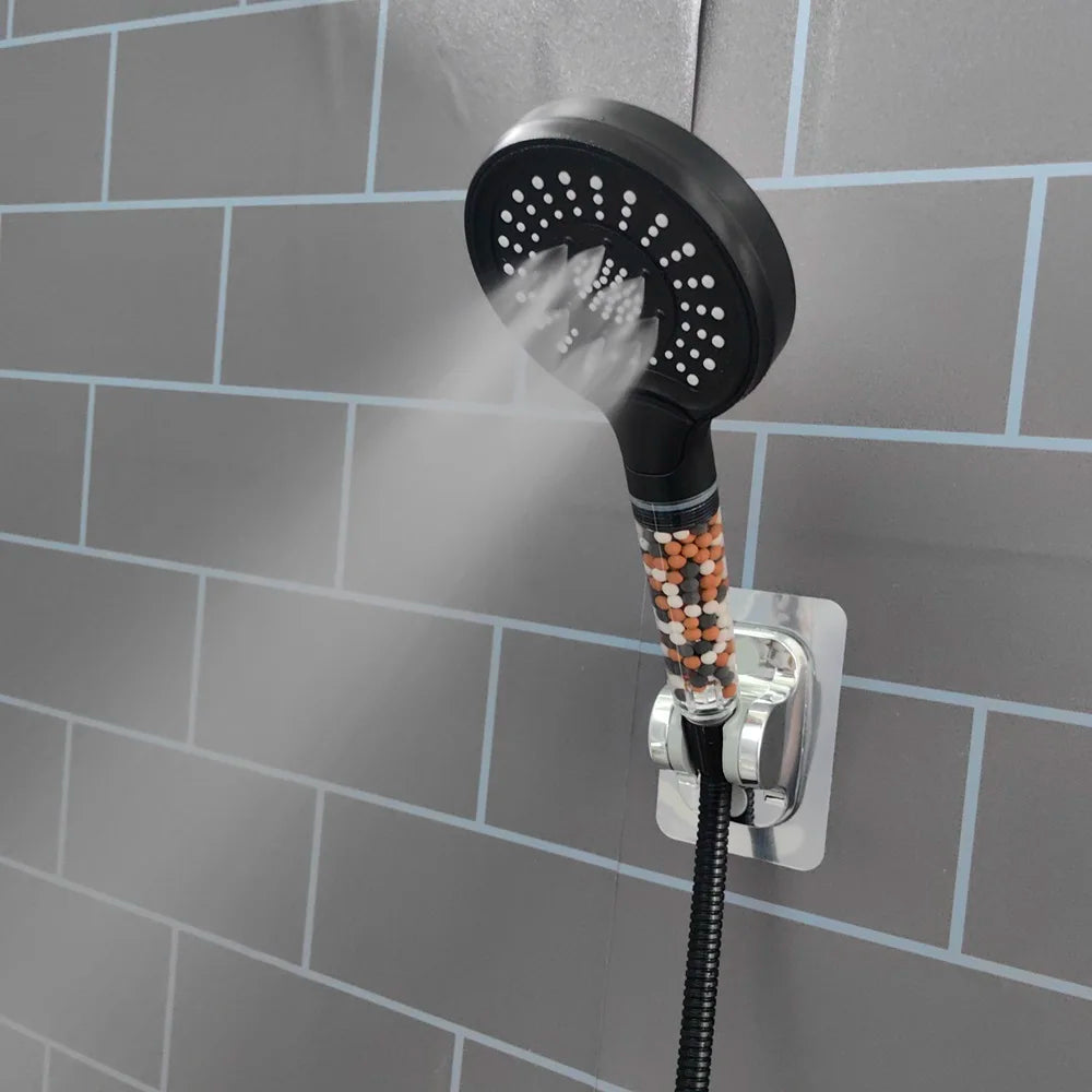 New Excellent Super Boost Black 3 Modes SPA Shower Head Water Saving Rainfall Anion Filter Big Flow Shower Bathroom Accessories Oasis Select
