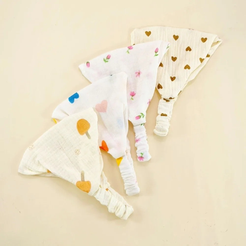 Cute Cotton Headband Soft Breathable Infant Headwear adjustable Solid Color Toddler Turban Baby Girls Boys Oasis Select