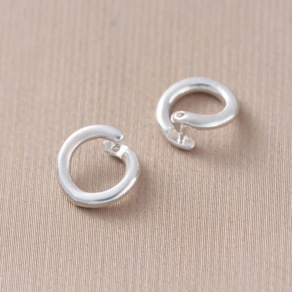 10Pcs 18K Gold Plated 4 Sizes Open Jump Rings Split Rings Connector Locking For Necklace Bracelets Jewelry Making Accessories Oasis Select Silver 12mm