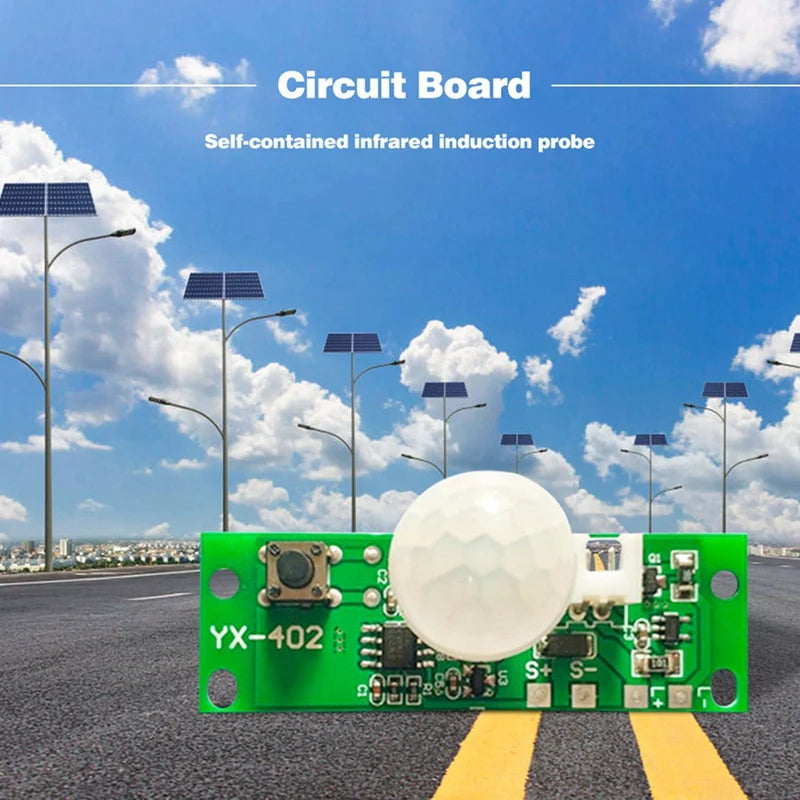 Solar Night Light Circuit Board Control Sensor Solar Wall Light Control Panel PCB Lithium Battery Charger Induction Distance Oasis Select