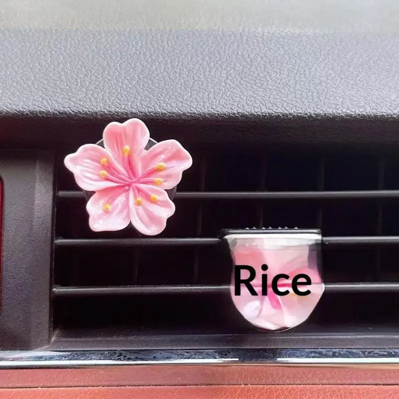 2pcs Car Perfume Clip Flower Air Outlet Decorations Car Air Conditioner Air Vent Personalized Interior Decoration Accessories Oasis Select