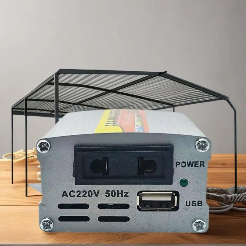 220W Power Inverter Car Mounted Solar Inverter USB Voltage Transformer Portable DC 12V To AC 220V Conversion USB Battery Clip Oasis Select