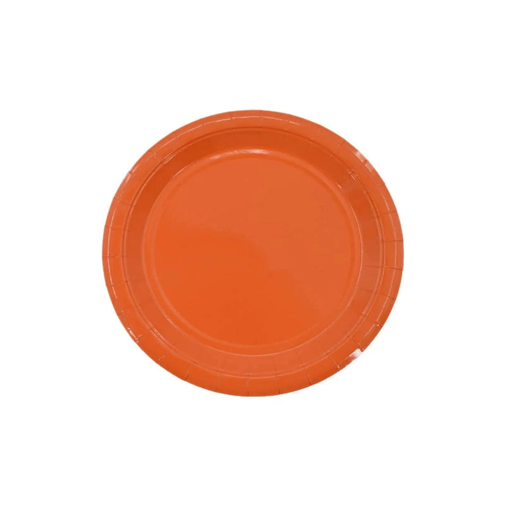 9-Inch Disposable Paper Plates Pack of 10 | Parties & Outdoor Disposable Paper Plates Oasis Select Orange