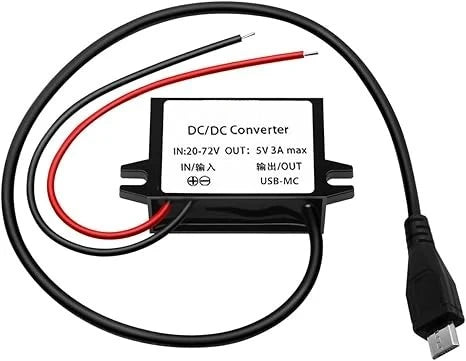 DC/DC 20-72V To 5V 3A 15W USB Output Converter Step-Down Module Waterproof Transformer For LED Light GPS Navigation Device MP3 Oasis Select Single micro 20-72V 5V 3A